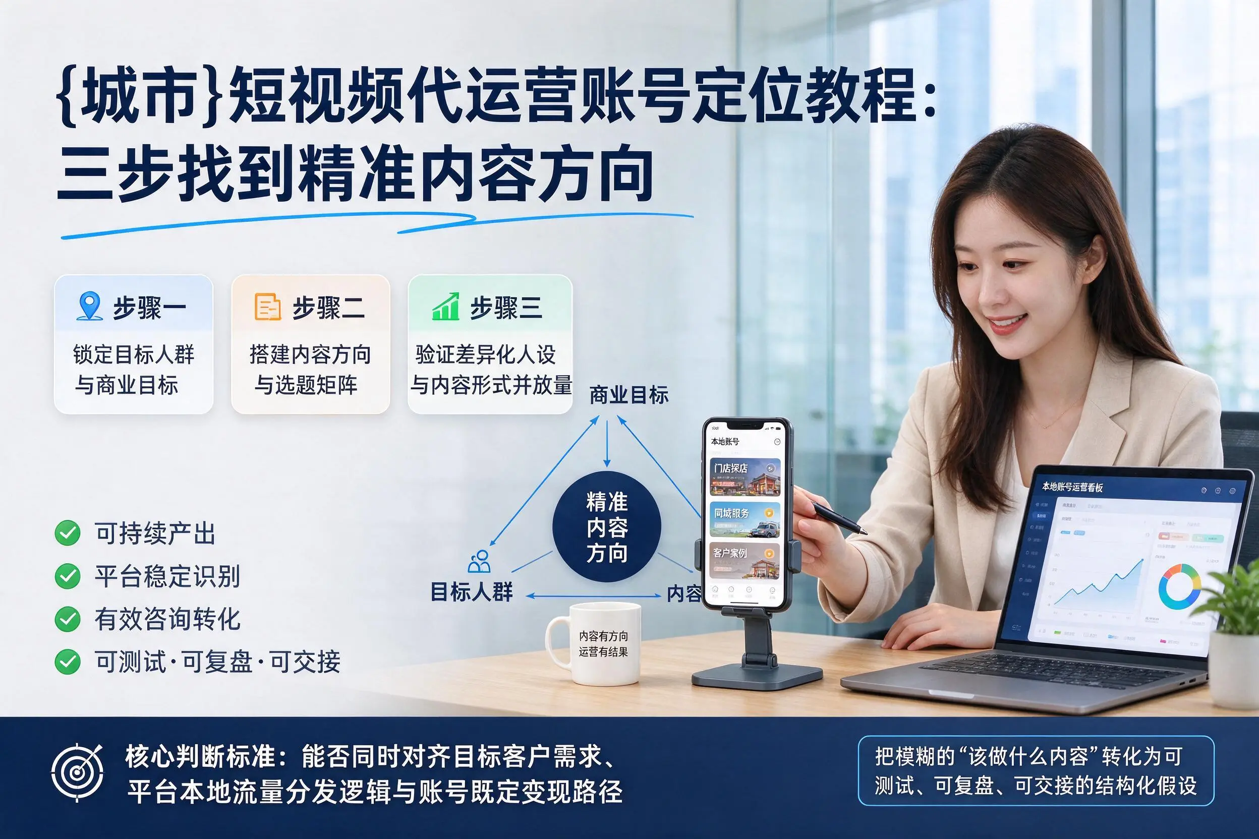 承德短视频代运营账号定位教程：三步找到精准内容方向