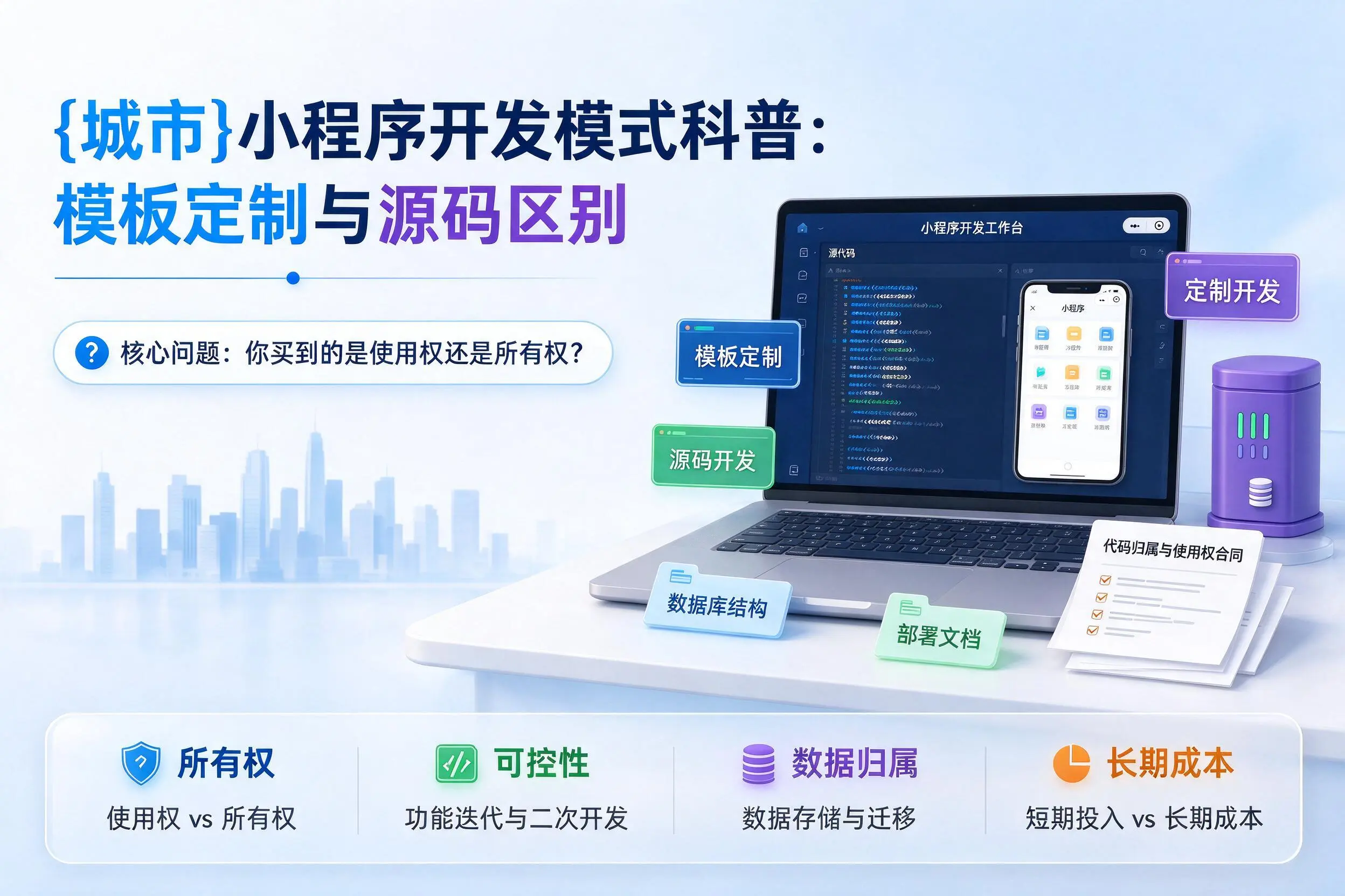 承德小程序开发模式科普：模板定制与源码区别