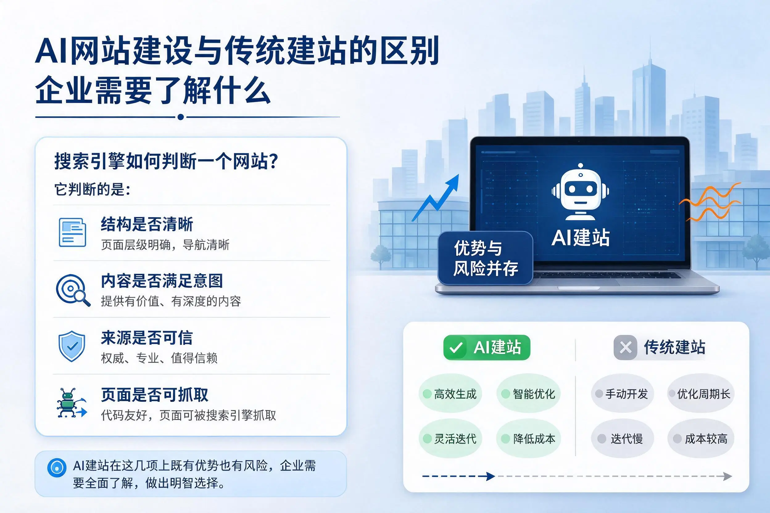 AI网站建设与传统建站的区别，承德企业需要了解什么