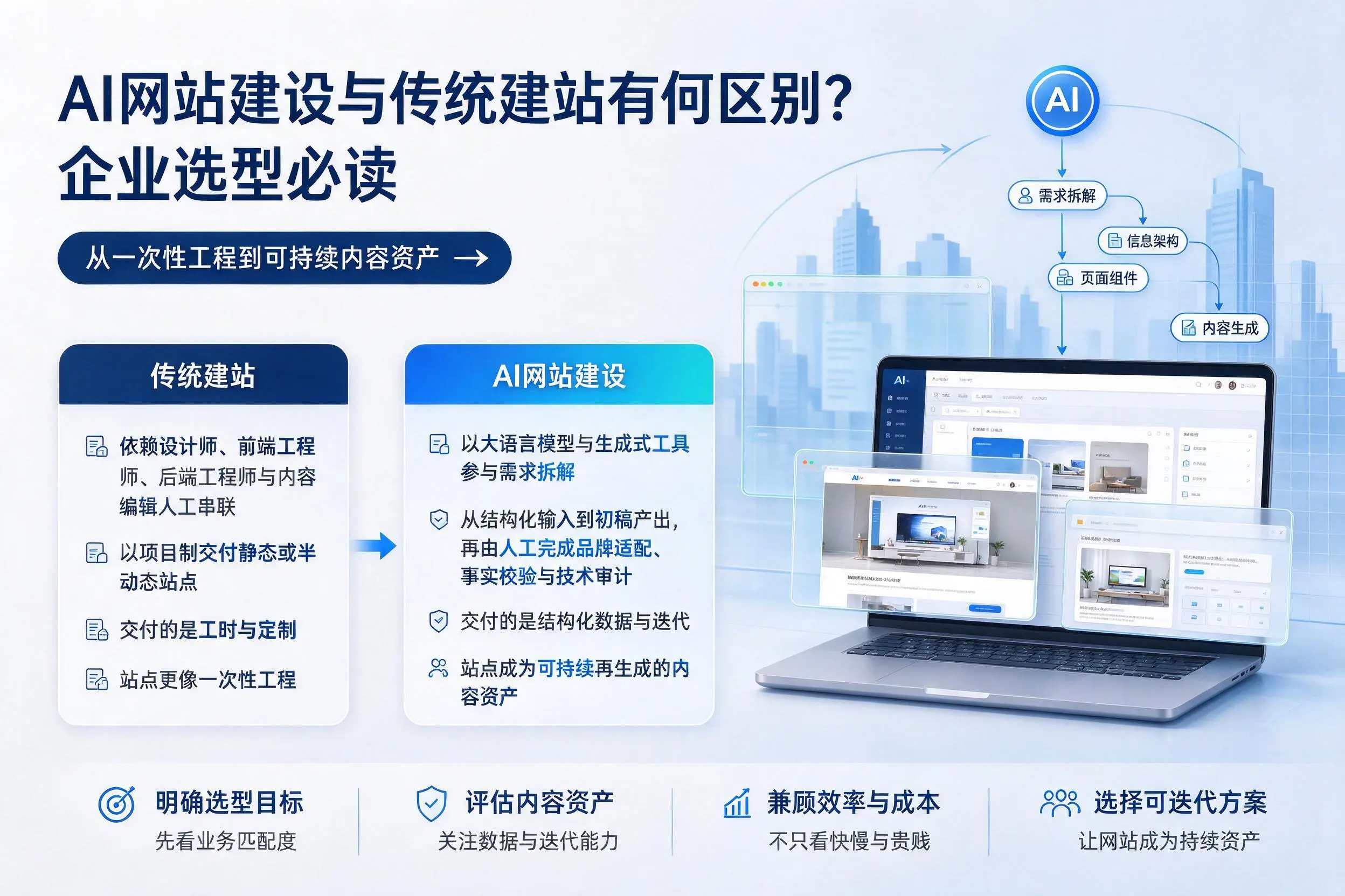 AI网站建设与传统建站有何区别？承德企业选型必读