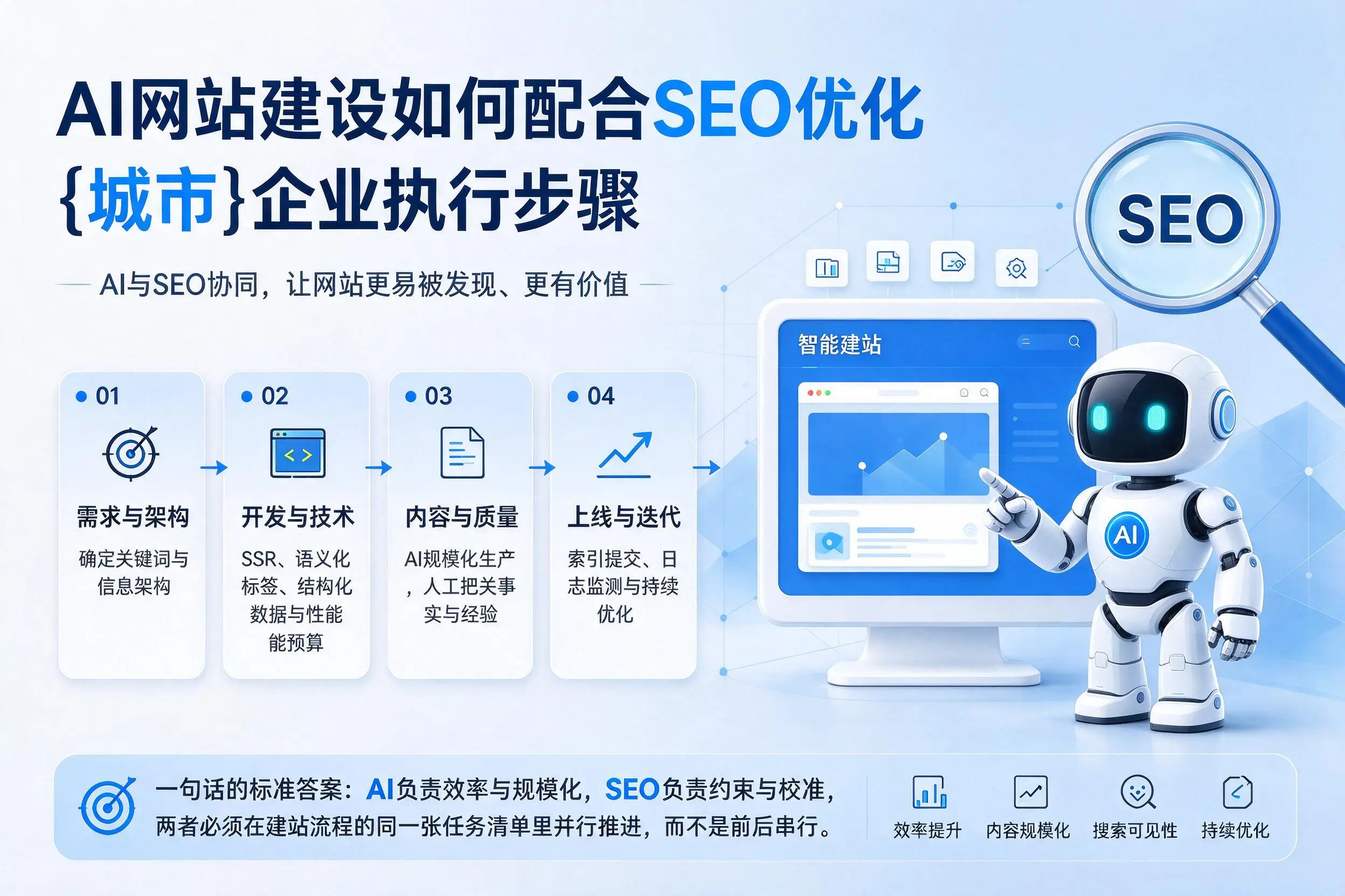 AI网站建设如何配合SEO优化，承德企业执行步骤