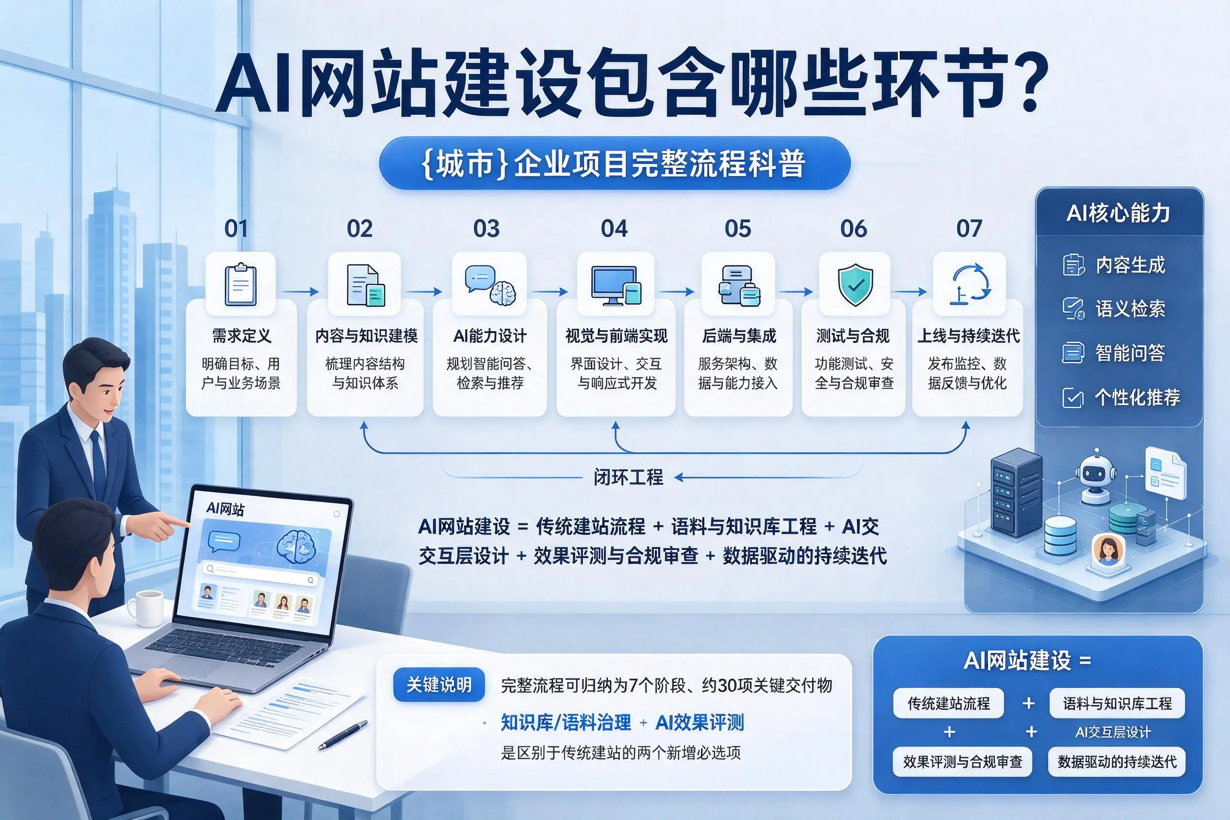 AI网站建设包含哪些环节？承德企业项目完整流程科普