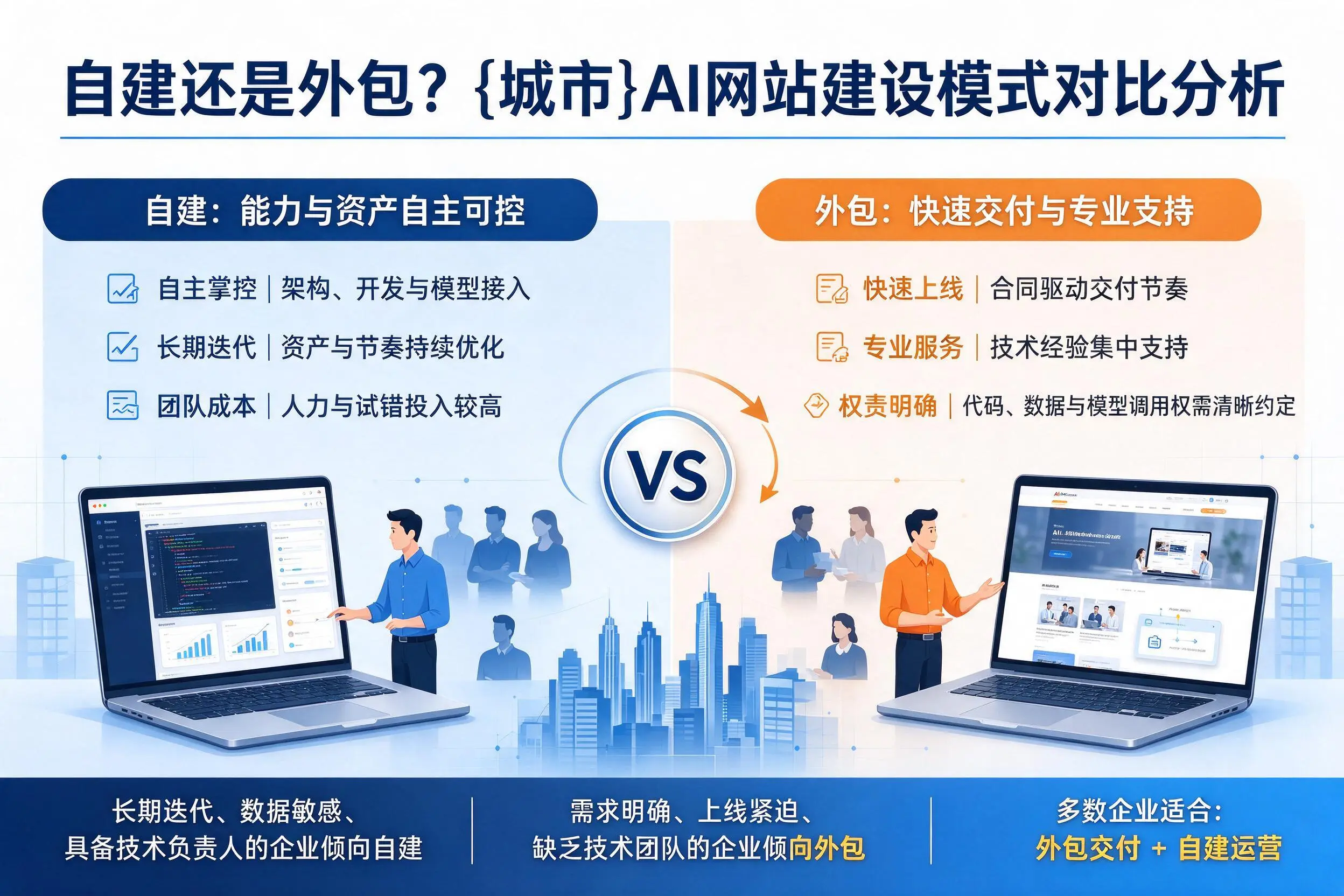 自建还是外包?承德AI网站建设模式对比分析