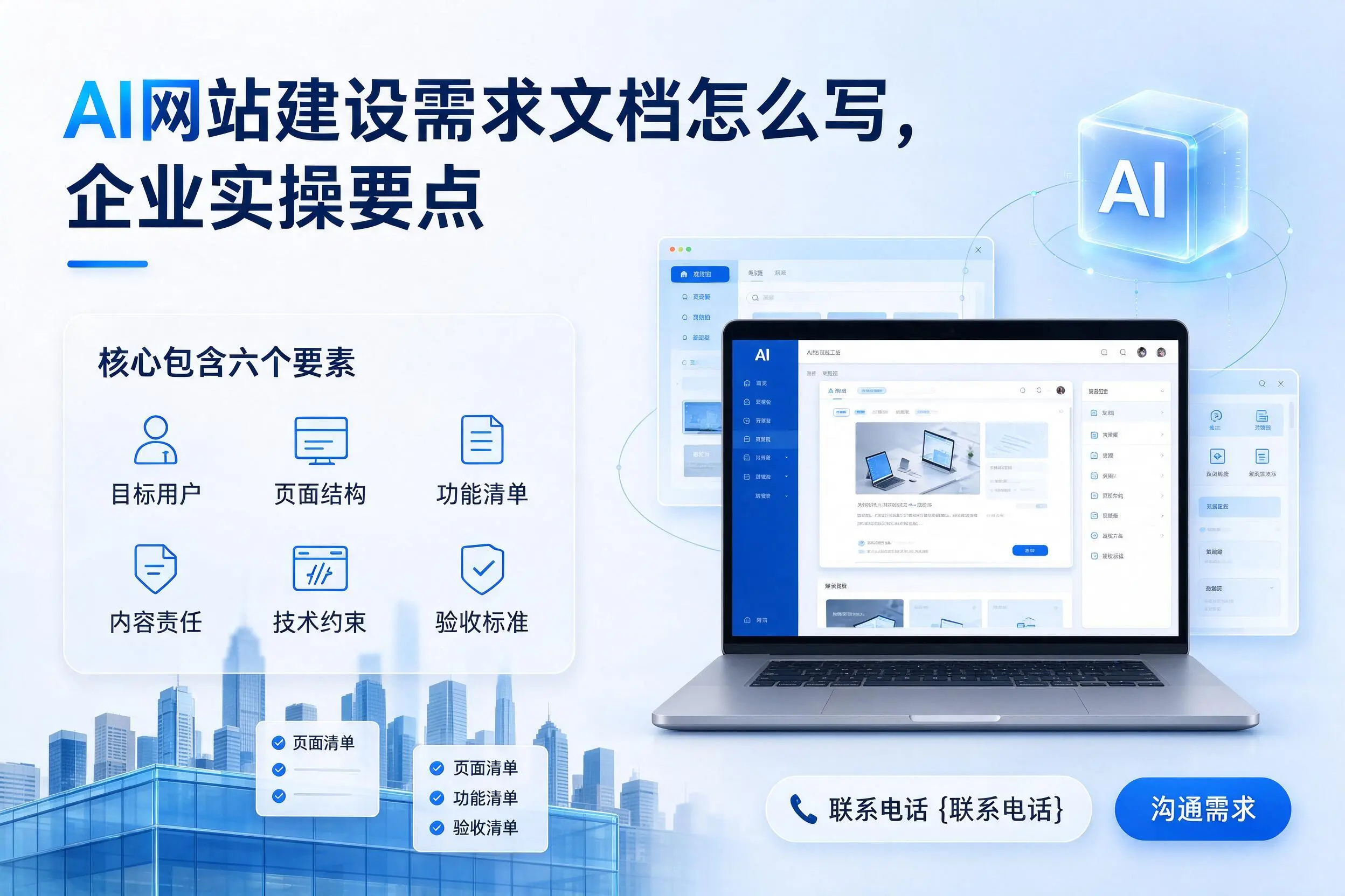 AI网站建设需求文档怎么写,承德企业实操要点